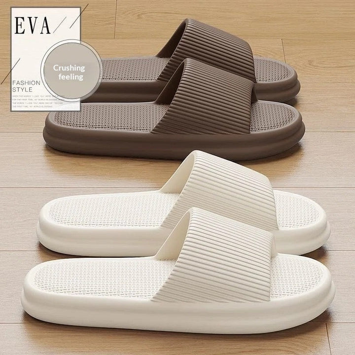 Minimalist Home-use Bathroom Slippers With A Plush Cushioned Feel For Men
