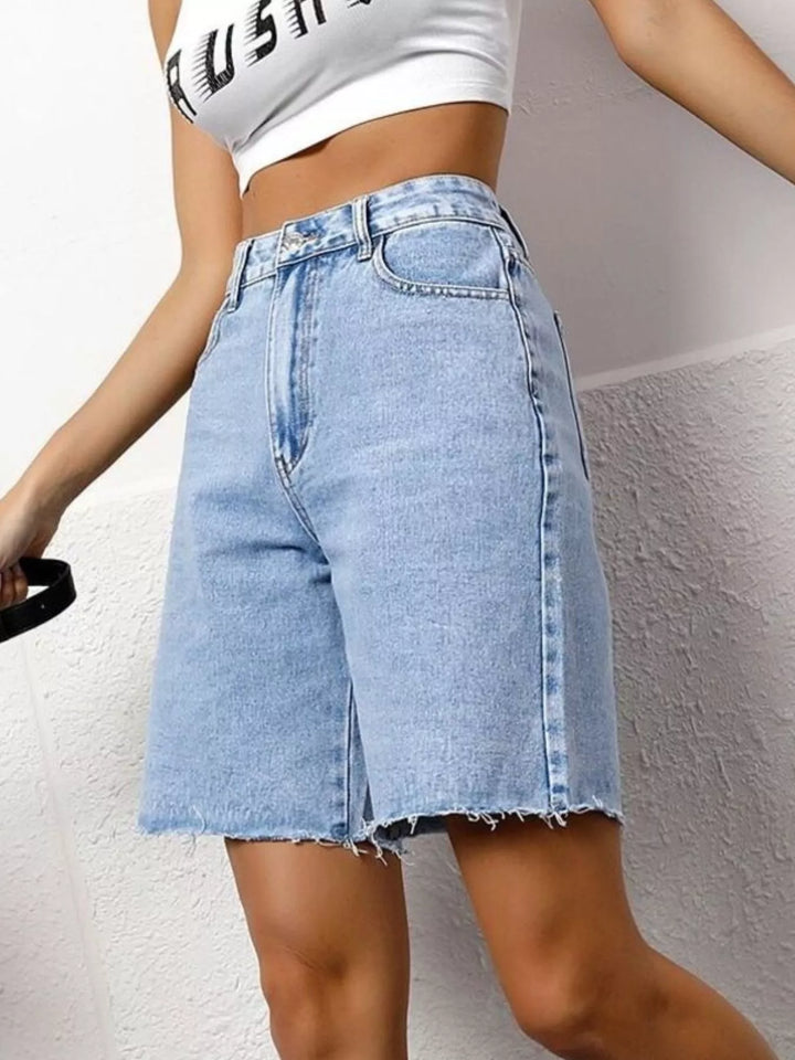 High Waist Denim Shorts