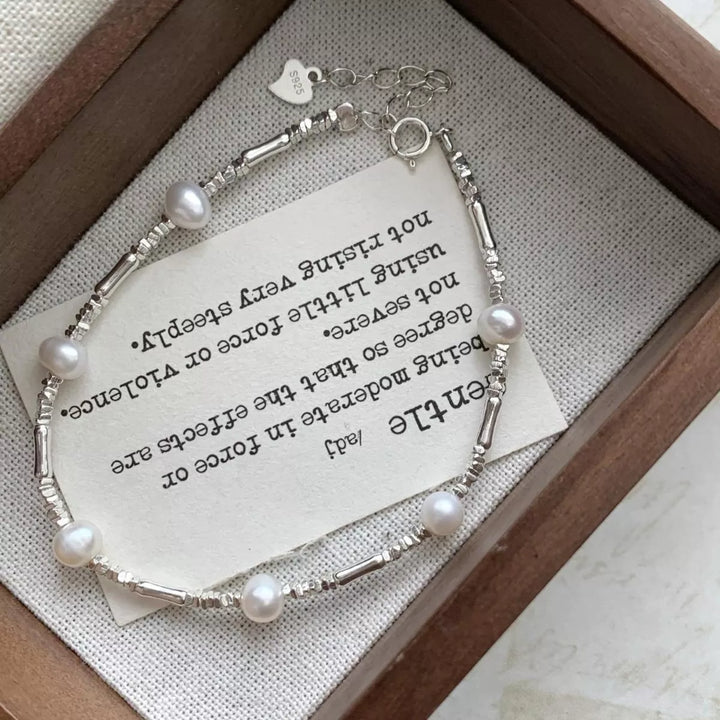 925 Sterling Silver Pearl Bracelet