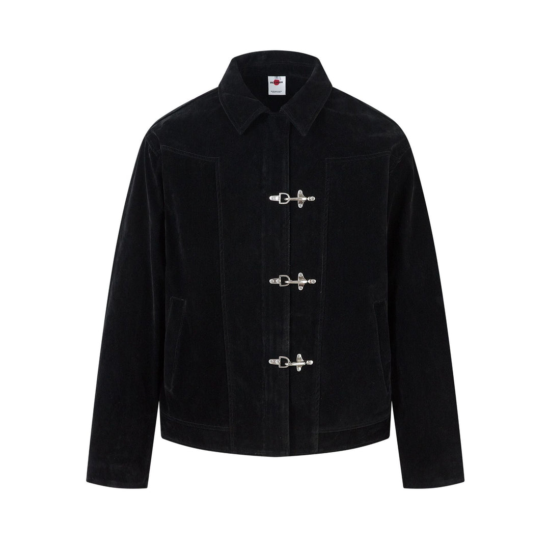 Deconstructed Jacket Design Mens Cropped Relaxed-fit Casual Outerwear
