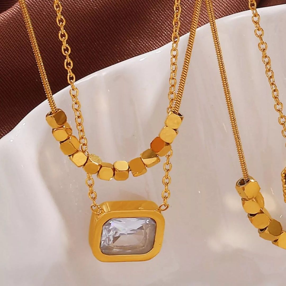 18K Gold-Plated Pendant Necklace