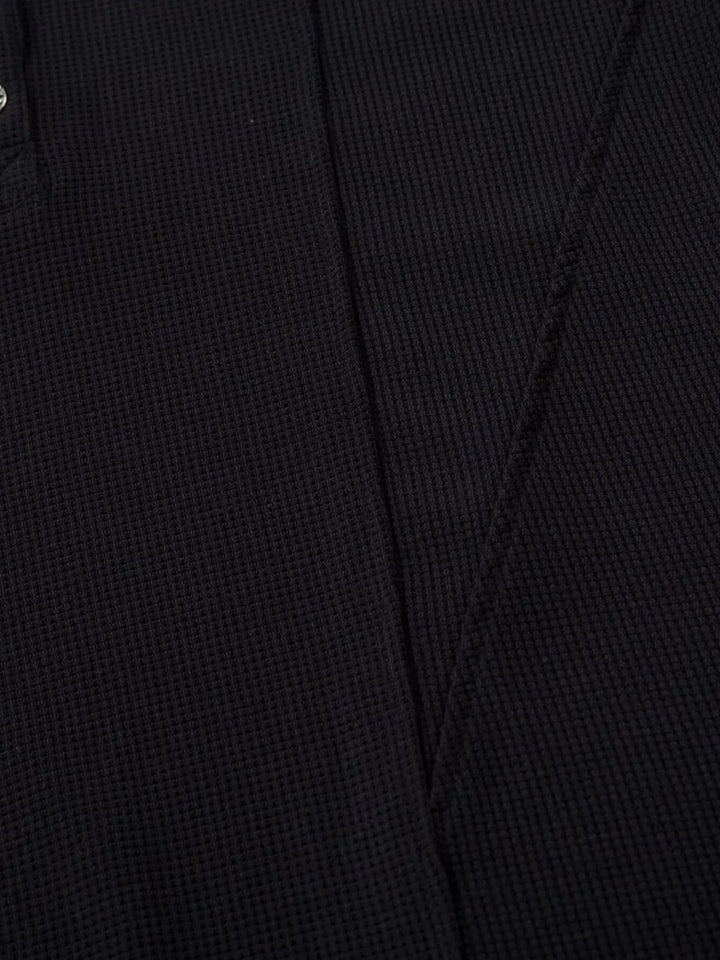 Men's Henley Structured Waffle-Knit T-Shirt