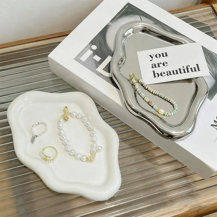 Simple Stylish Cloud Ceramic Jewelry Storage
