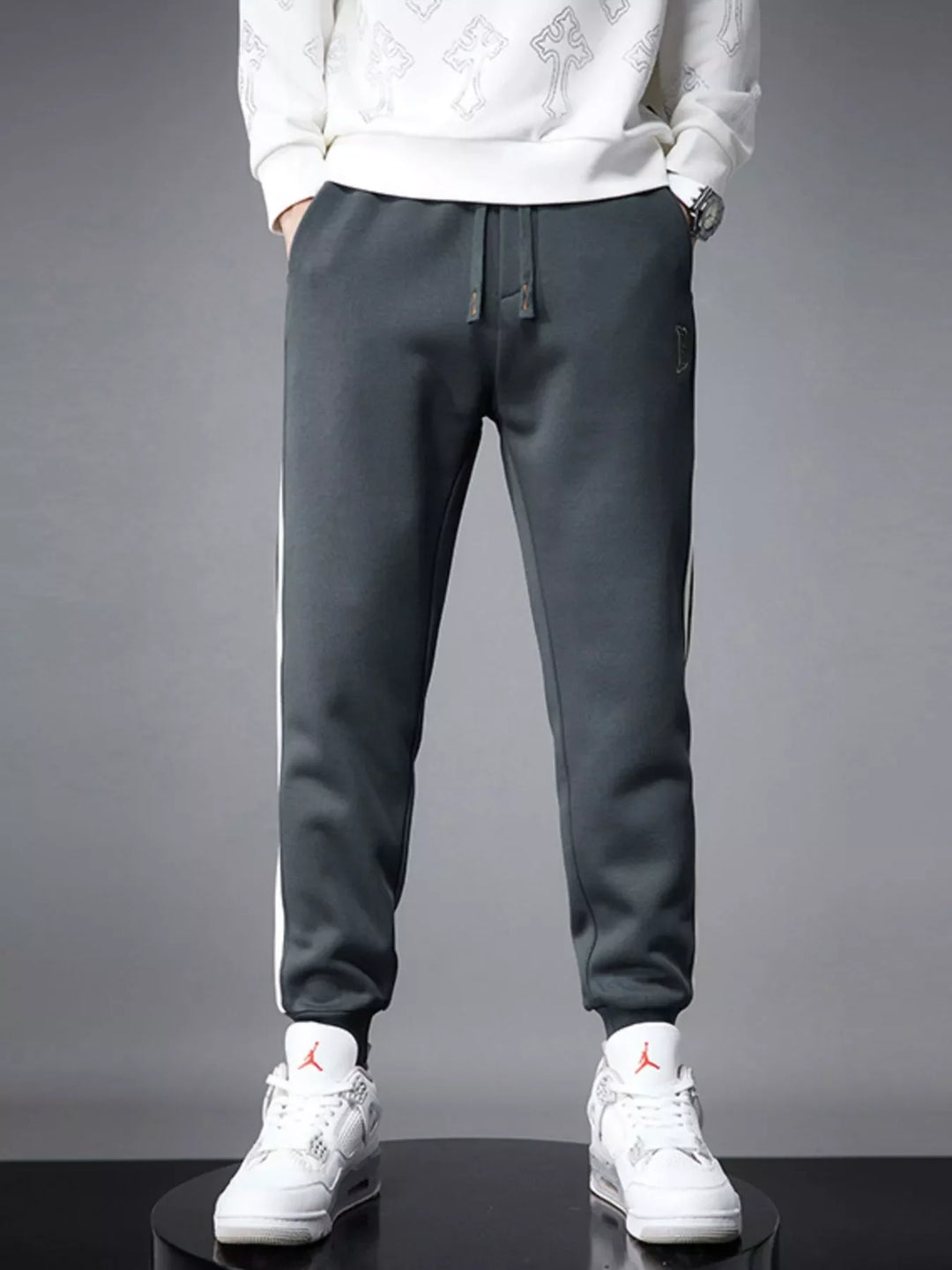 Men's Casual Striped Joggers
