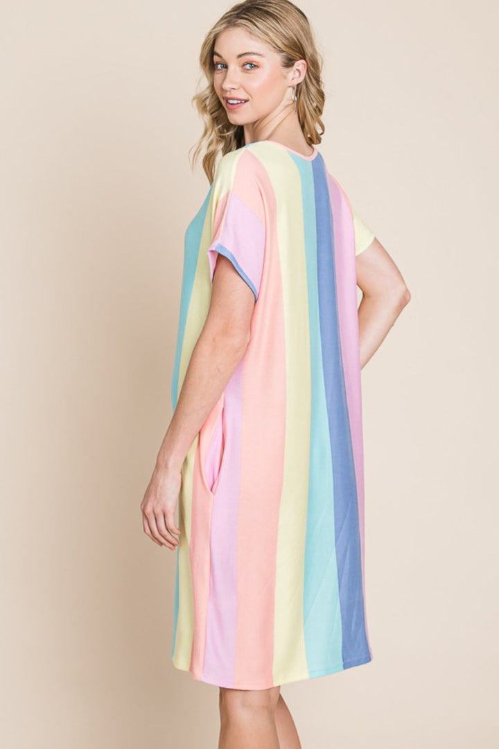 Patriotic Striped Pocket Dress - Summer Comfort