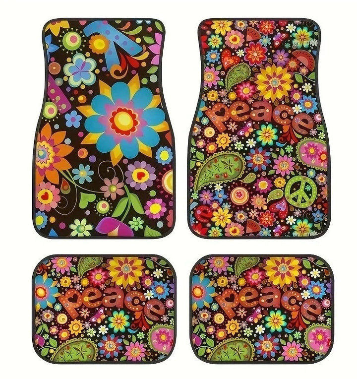 Vintage Bohemian Style Car Floor Mat Carpet