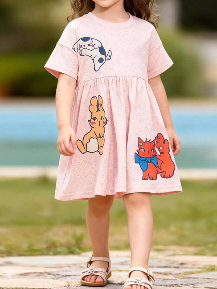 Children's Dinosaur Short Sleeve Dress
