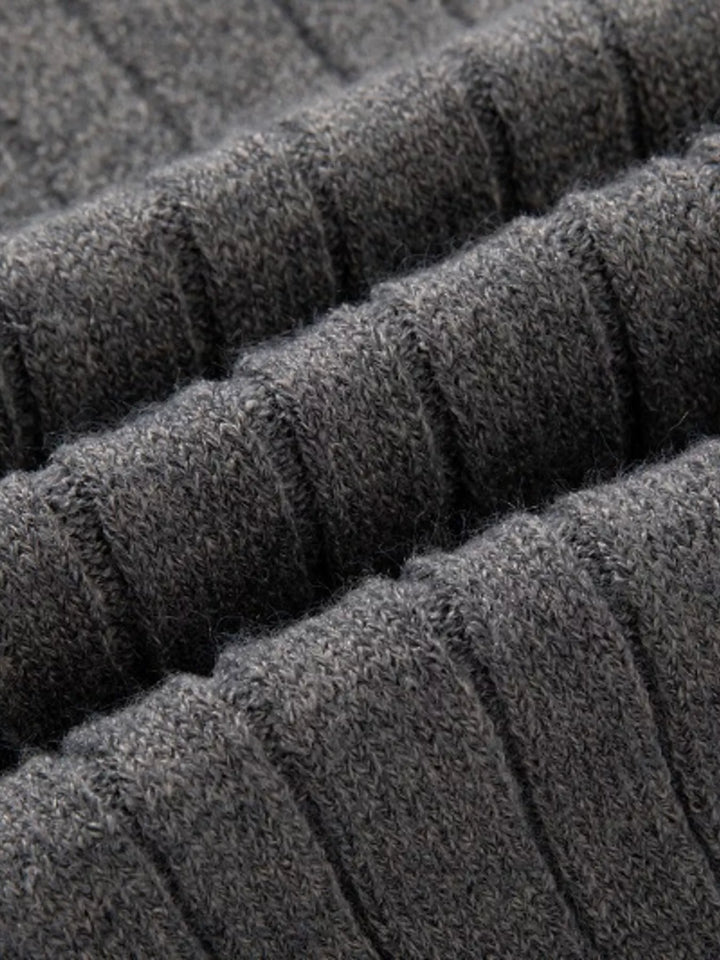 Men's Full Size Cable Knit Half-Zip Sweater Plus Size