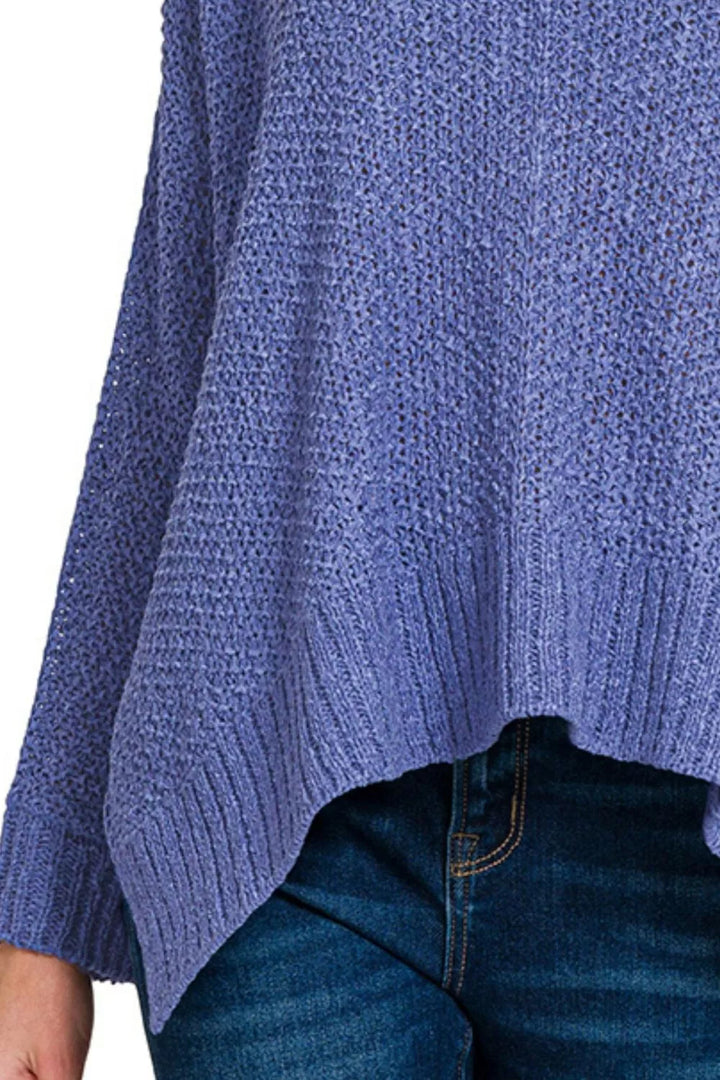 Zenana Dolman Sleeve V-Neck Sweater