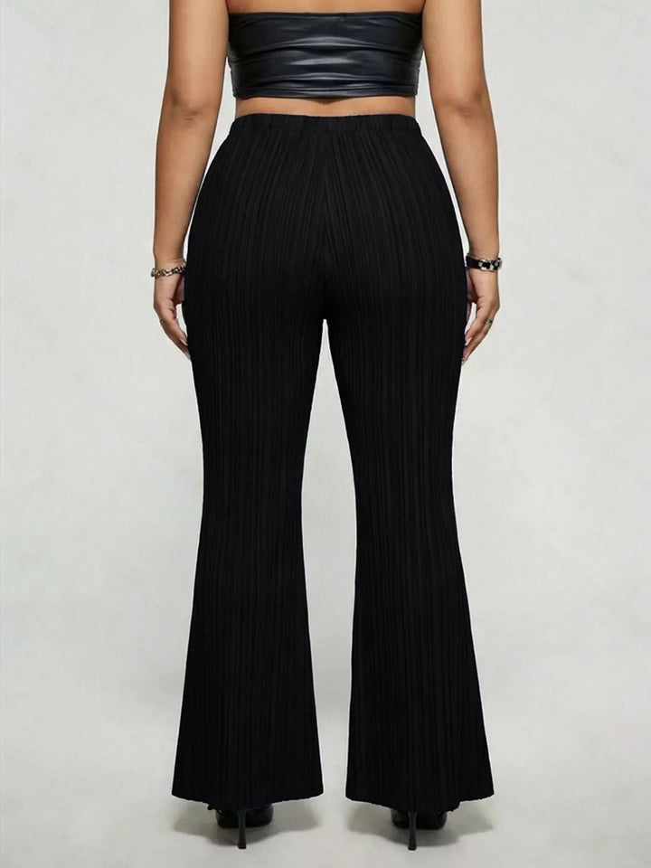 Plus Size High Waist Flare Pants