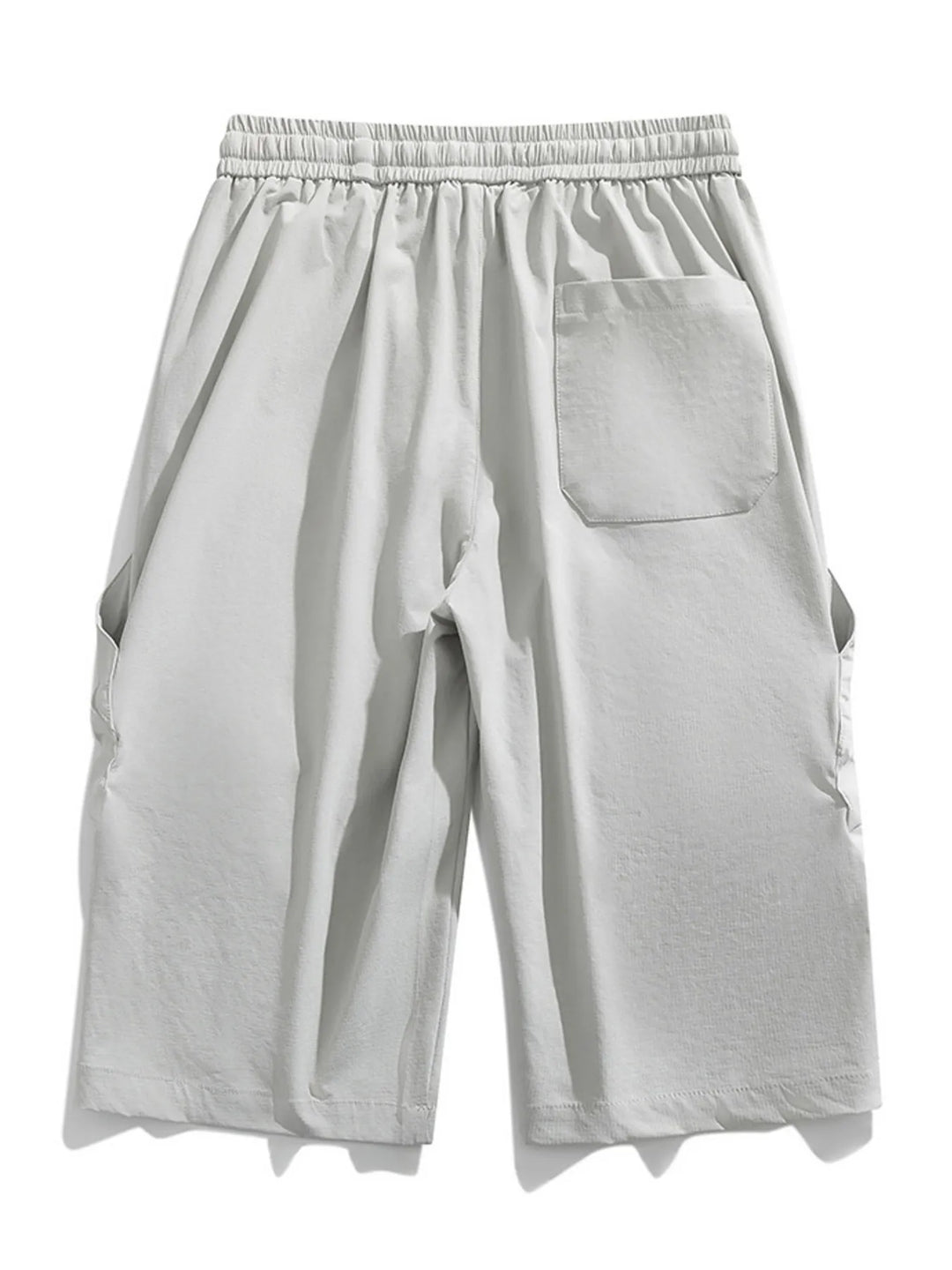 Men's Plus Size Casual Cargo Capris with Drawstring Waist