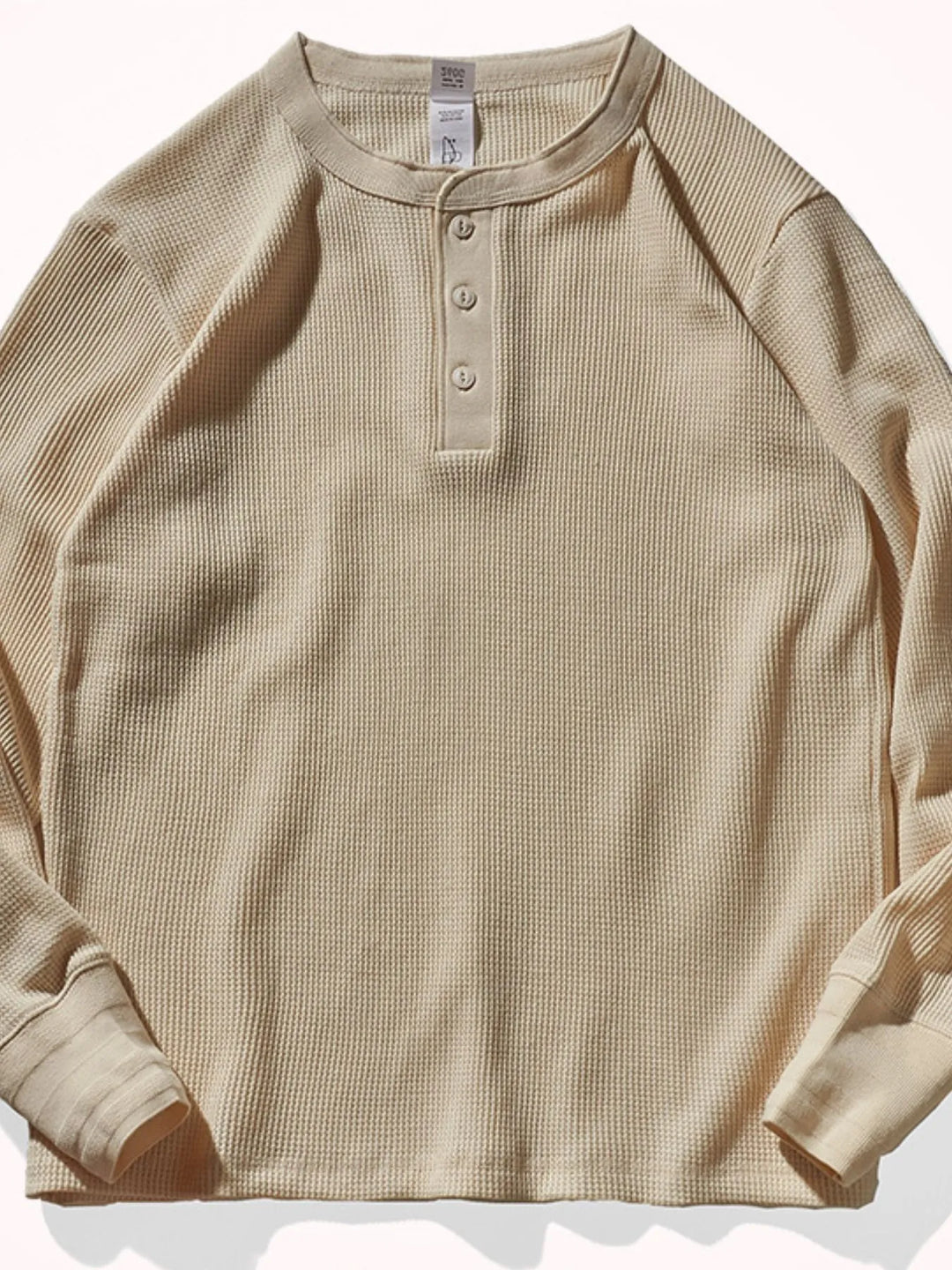 Men's Plus Size Button Detail Long Sleeve T-Shirt