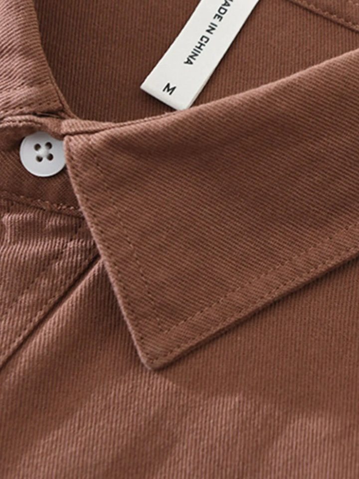 Men's Plus Size Button Detail Long Sleeve Shirt