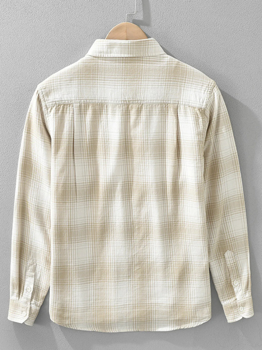 Men's Plus Size Plaid Flannel Shirt with Chest Pockets
