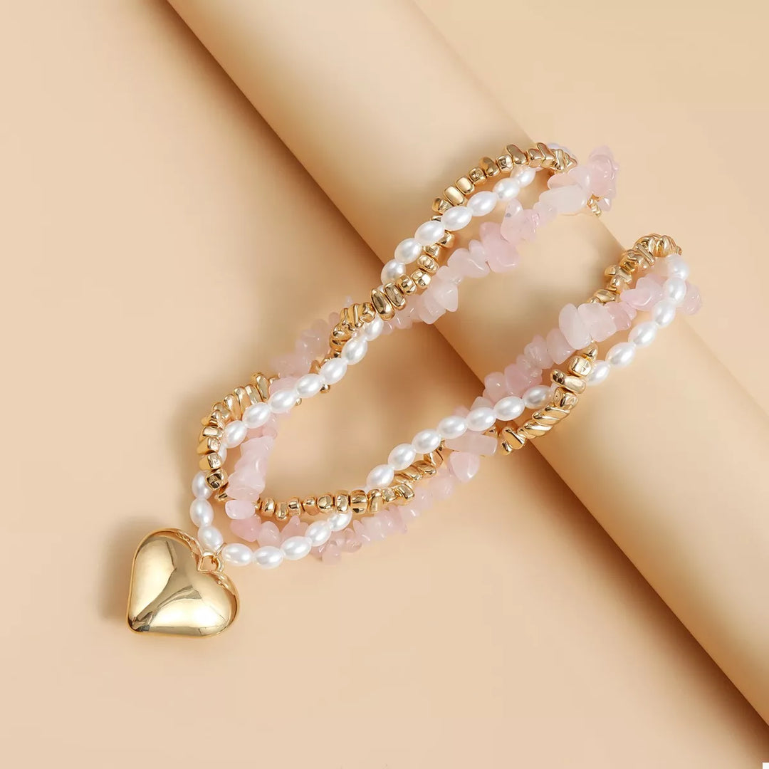 Three-Layered Heart Pendant Necklace
