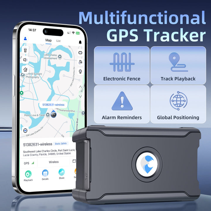 Anti-Theft Hidden GPS Tracker With Remote Control Real-Time Vehicle Tracker For Car, Truck, Motorcycle & Luggage, Subscription Required