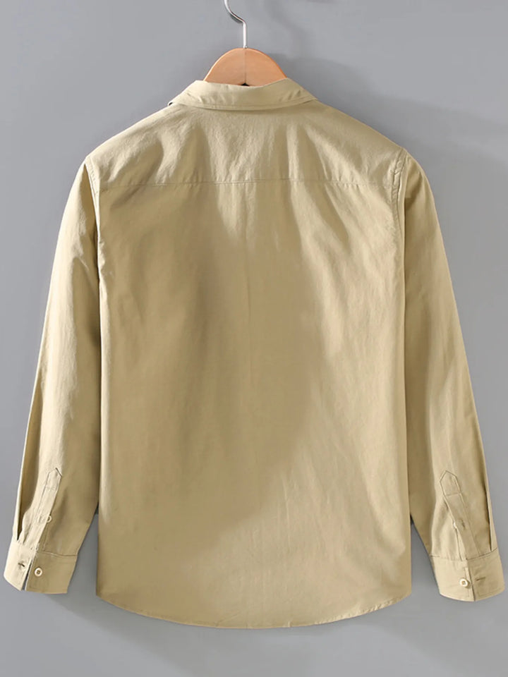 Men's Plus Size Button Up Long Sleeve Shirt