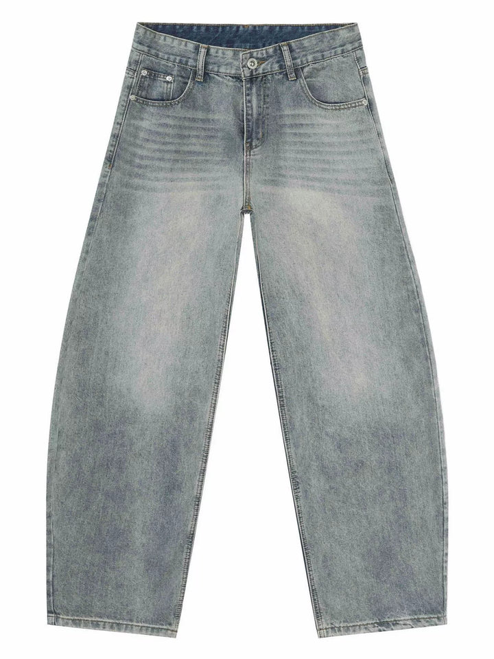 Men's Wash Wide Leg Jeans