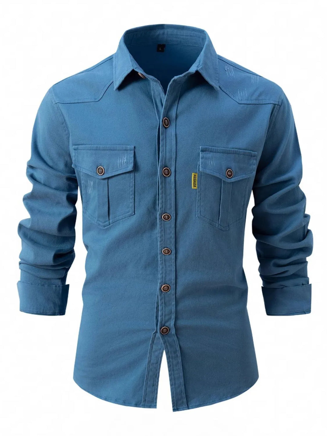 Men's Full Size Button Up Long Sleeve Shirt Plus Size