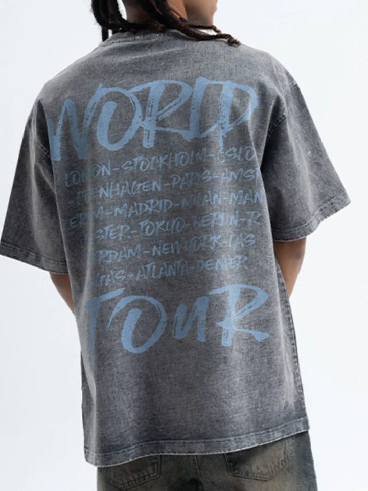 Men's Graphic Oversized Washed T-Shirt