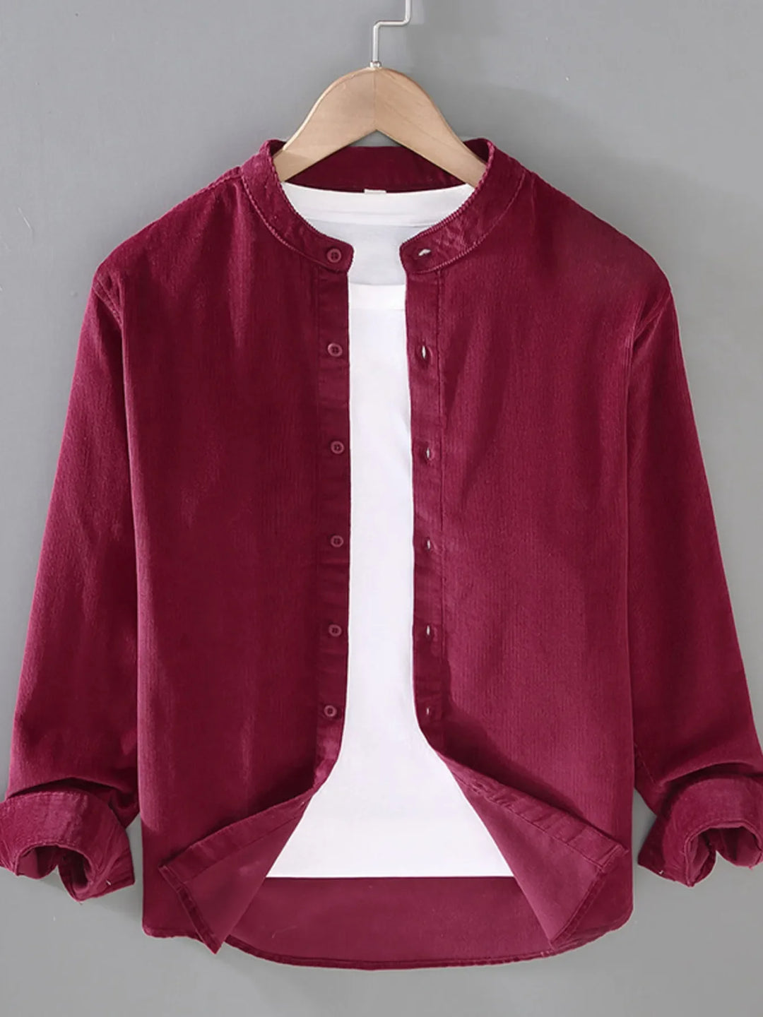 Men's Plus Size Button Up Long Sleeve Shirt