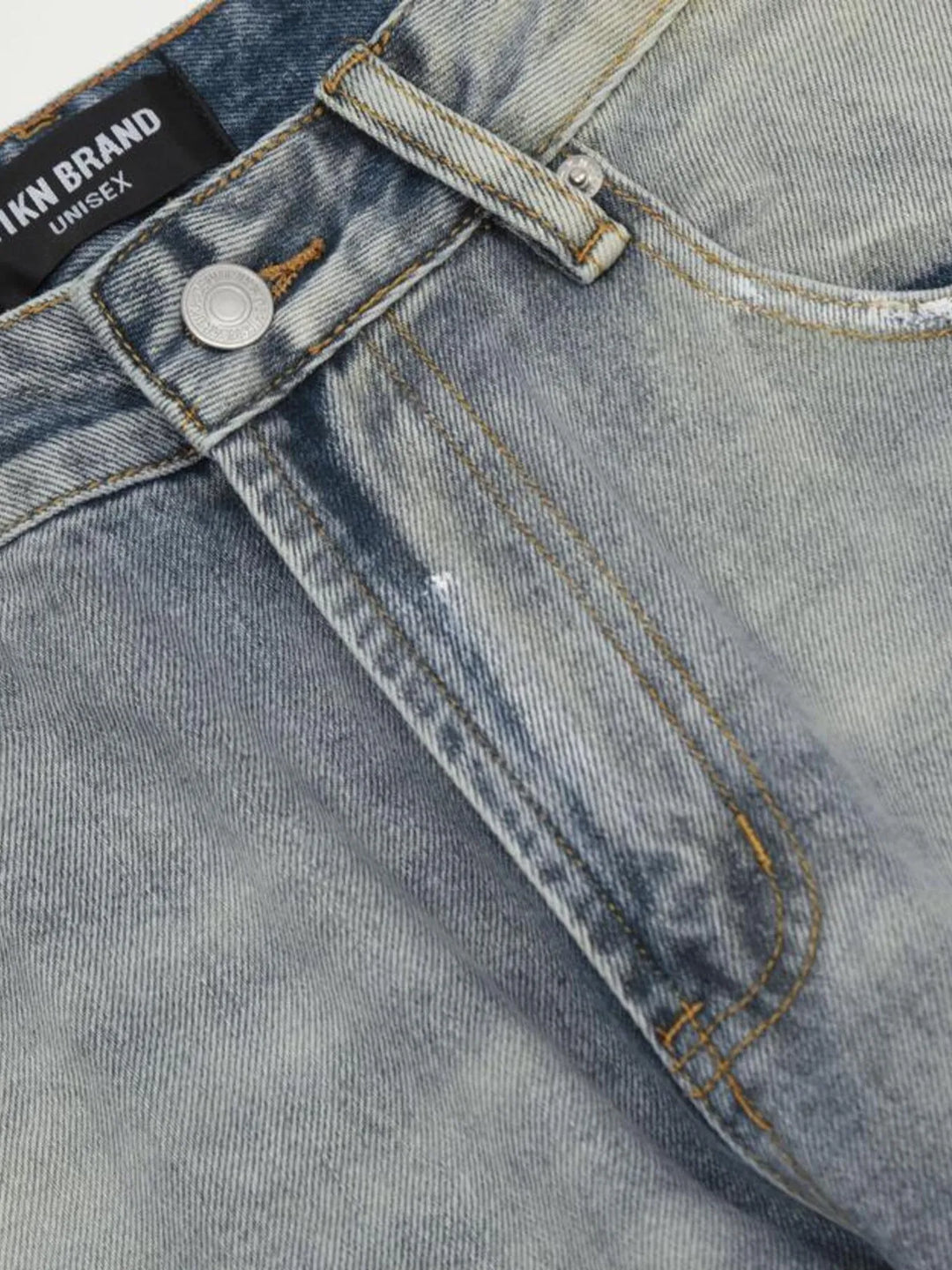 Men's Vintage Washed Gradient Distressed Flare Jeans