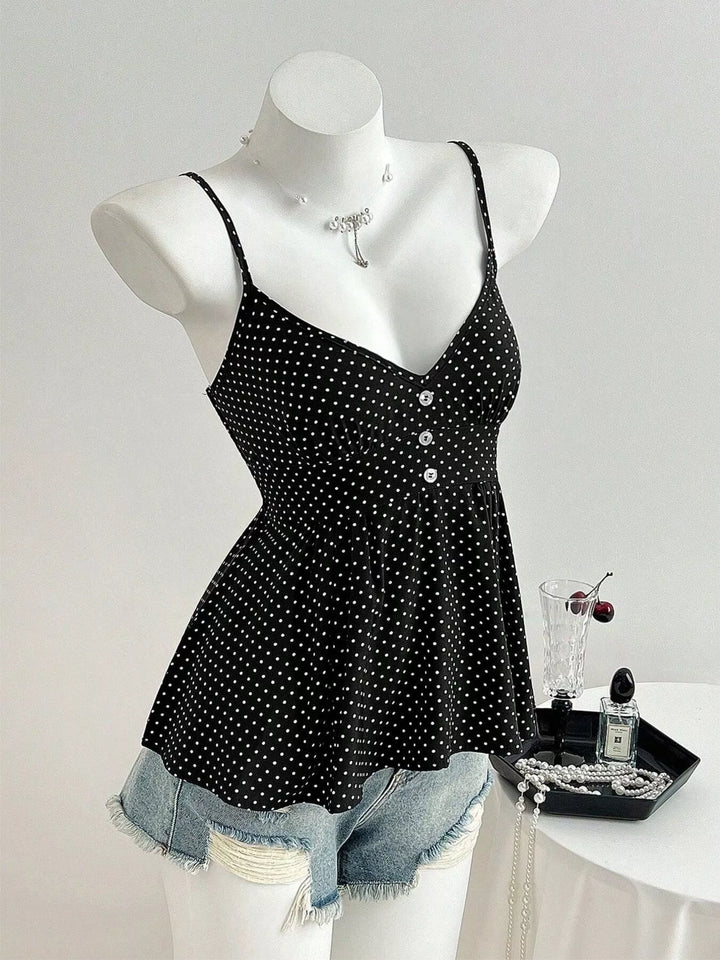 Polka Dot V-Neck Cami