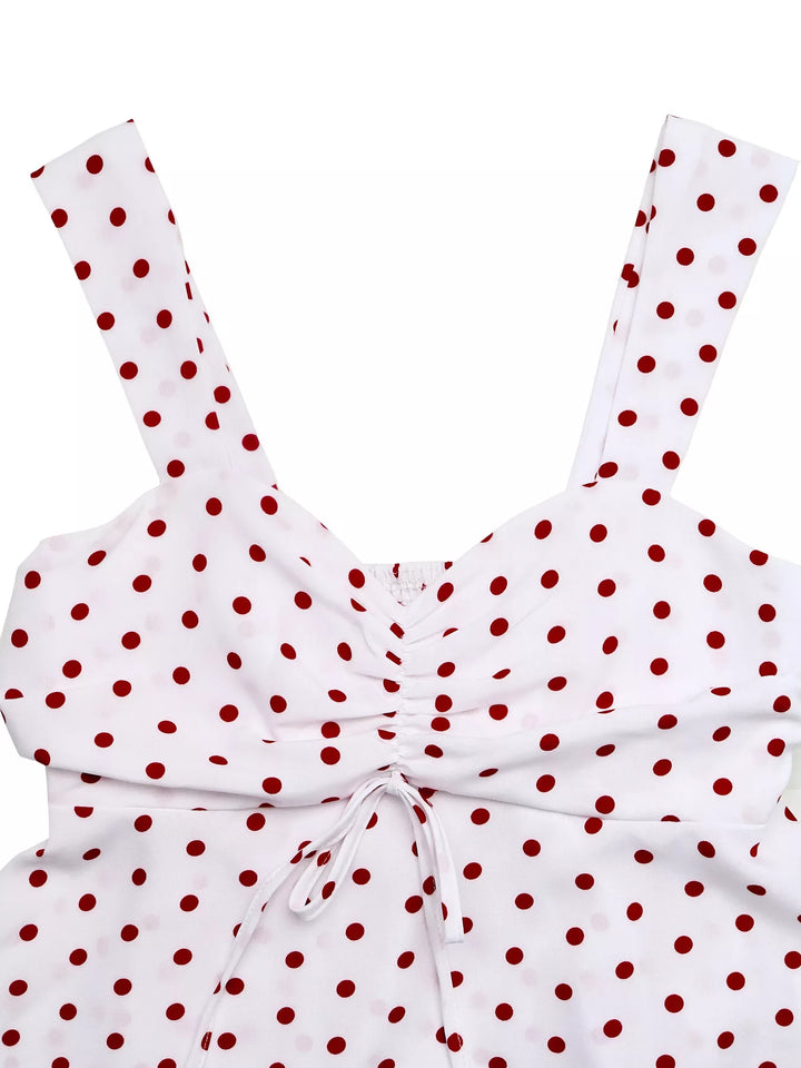 Polka Dot Ruched Cami