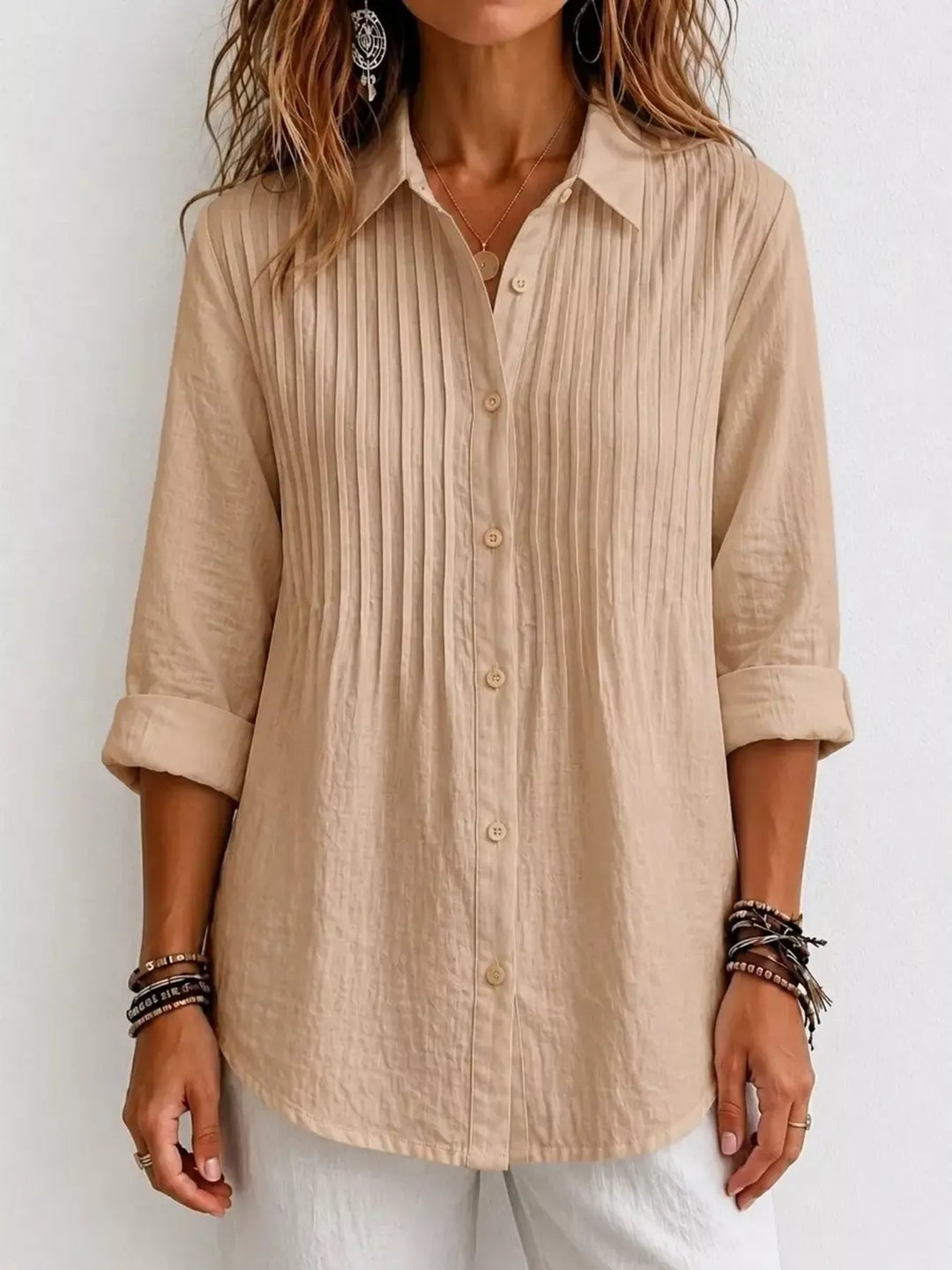 Men's Full Size Button Up Long Sleeve Shirt Plus Size