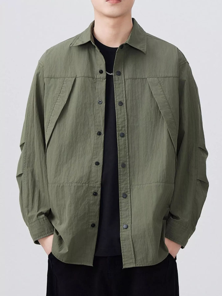 Men's Plus Size Button Up Long Sleeve Shirt