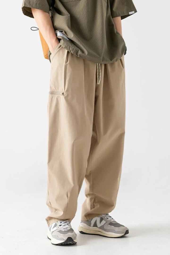 Men's Plus Size Drawstring Pants with Pockets