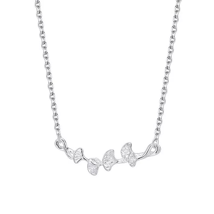 925 Sterling Silver Ginkgo Leaf Necklace