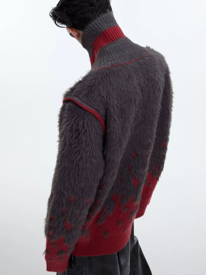 Men's Plus Size Long Sleeve Loose Fit Sweater