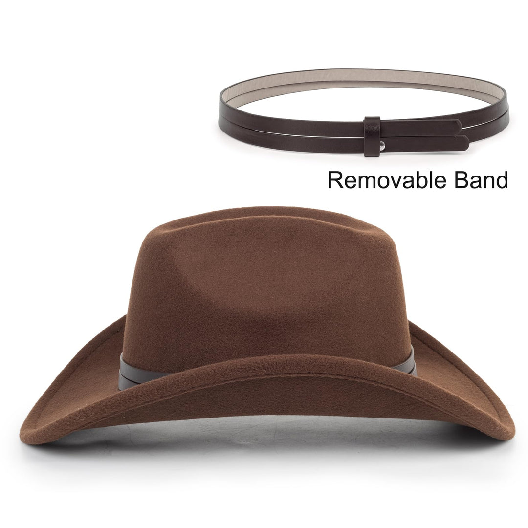 Women's Western Rhinestone Cowboy Hat - Bling Diamond Band Rodeo Fedora
