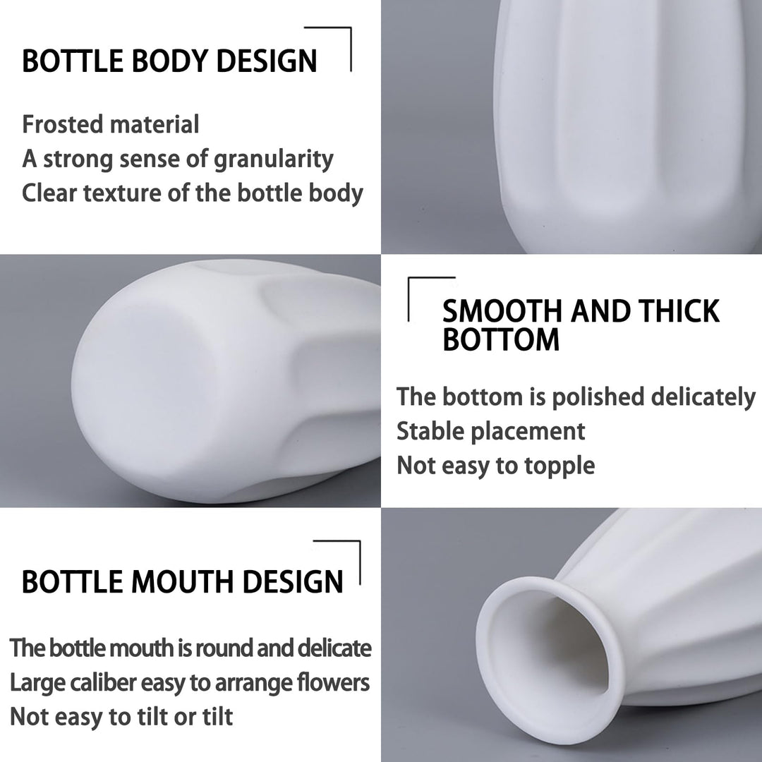 White Ceramic Bud Vases Set of 10 - 5 Inch Small Mini Vases for Flowers Centerpieces Decor