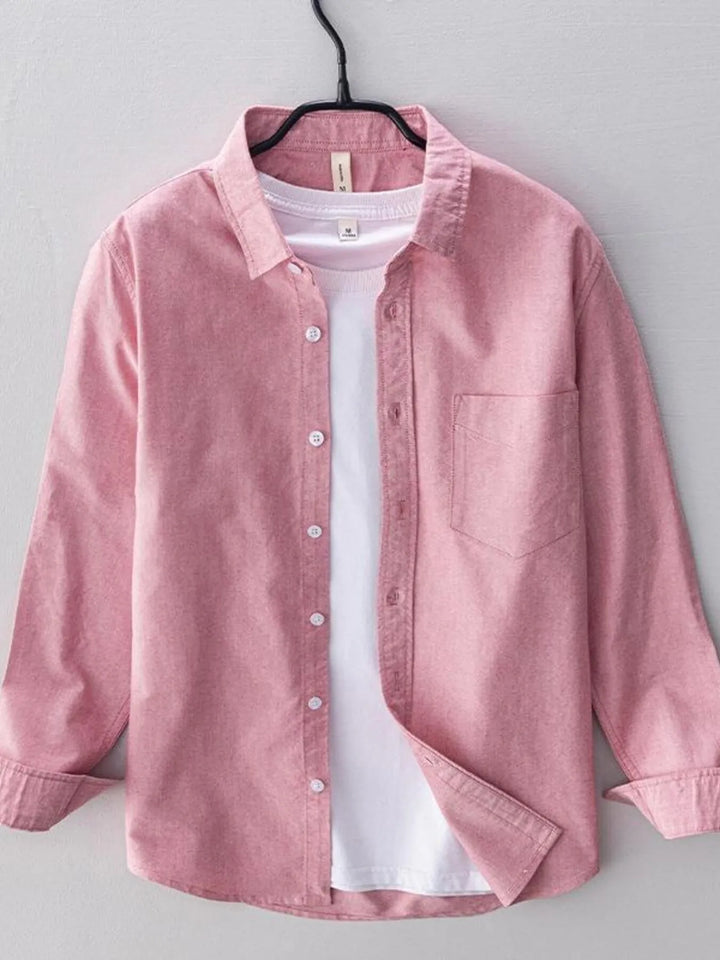 Men's Plus Size Long Sleeve Button Up Shirt