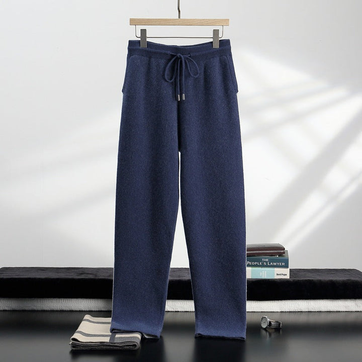 Thickened Assorted Colors Cashmere Men's Casual Loose Knitted Casual Pants