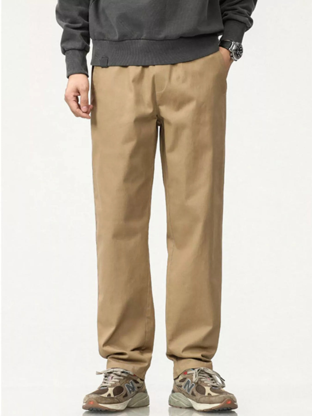 Men's Plus Size Casual Loose Fit Wide Leg Pants