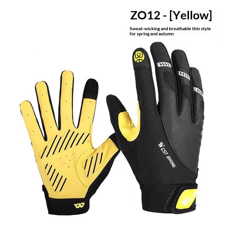 SpringSummer Cycling Gloves Touchscreen-Enabled Full-Finger Gloves For Motorcycles And Bicycles