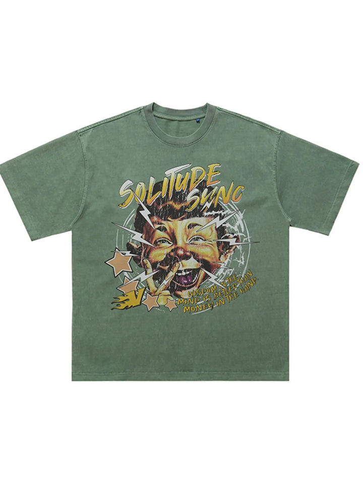 Men's Graphic Round Neck Relaxed Fit T-Shirt