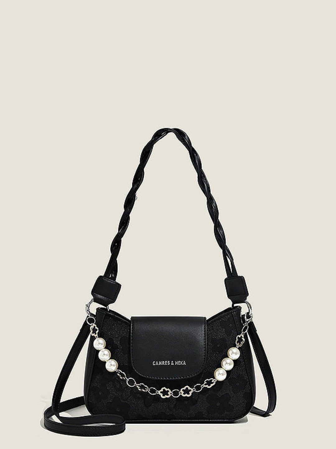 Pearl Chain Decor Shoulder Bag