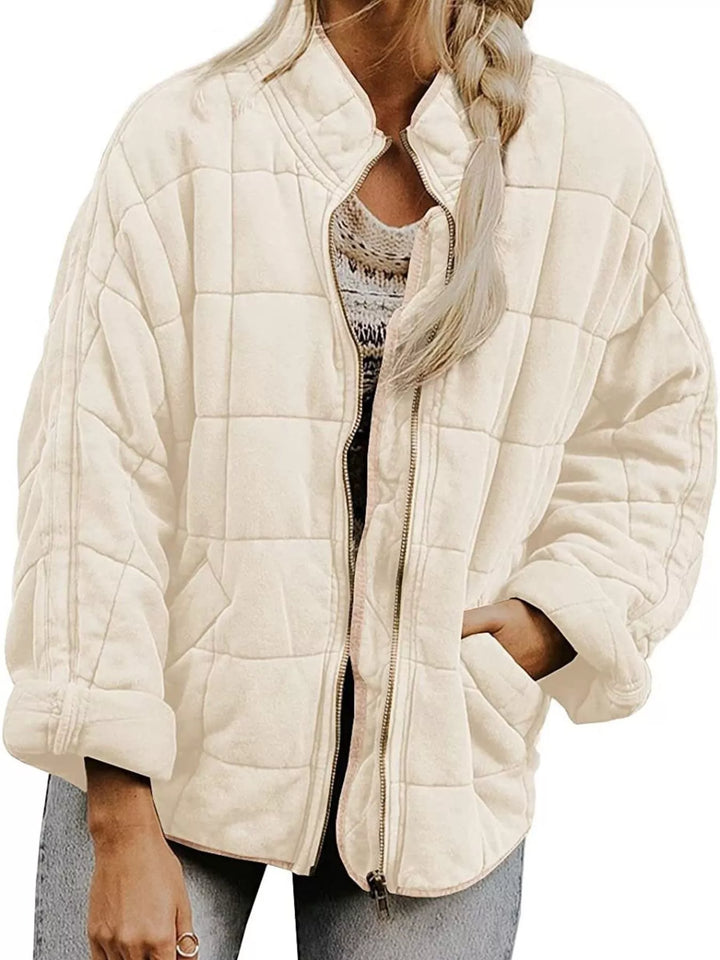 Quilted Zip Up Outerwear