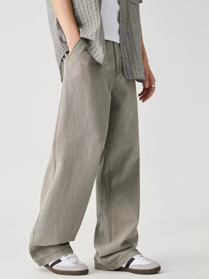 Men's Wide Leg Pants with Pockets