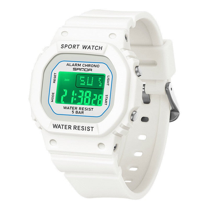 Square Electronic Watch Colorful Creativity For Male And Female Students