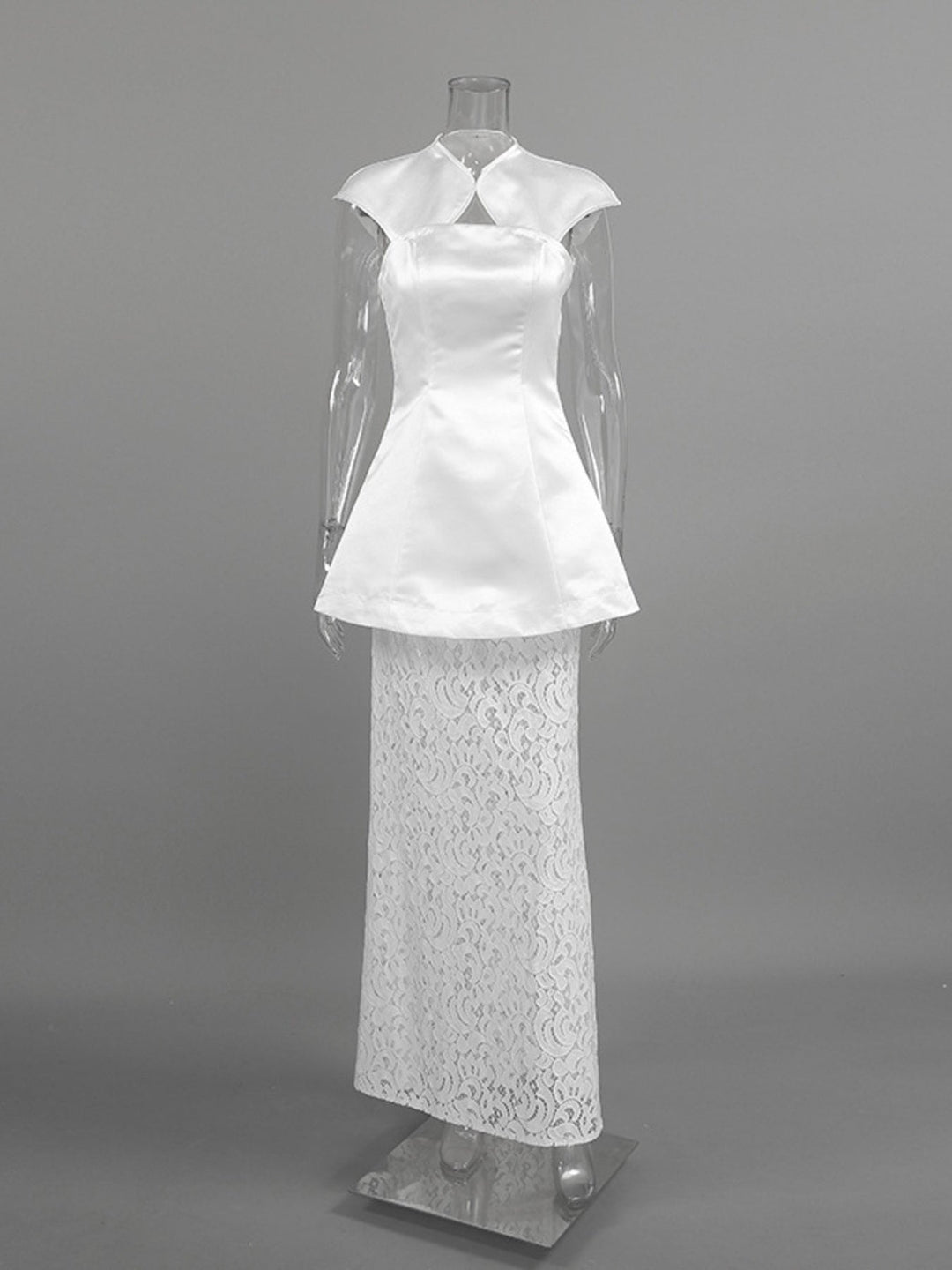 Cap Sleeve Top and Lace Skirt Set