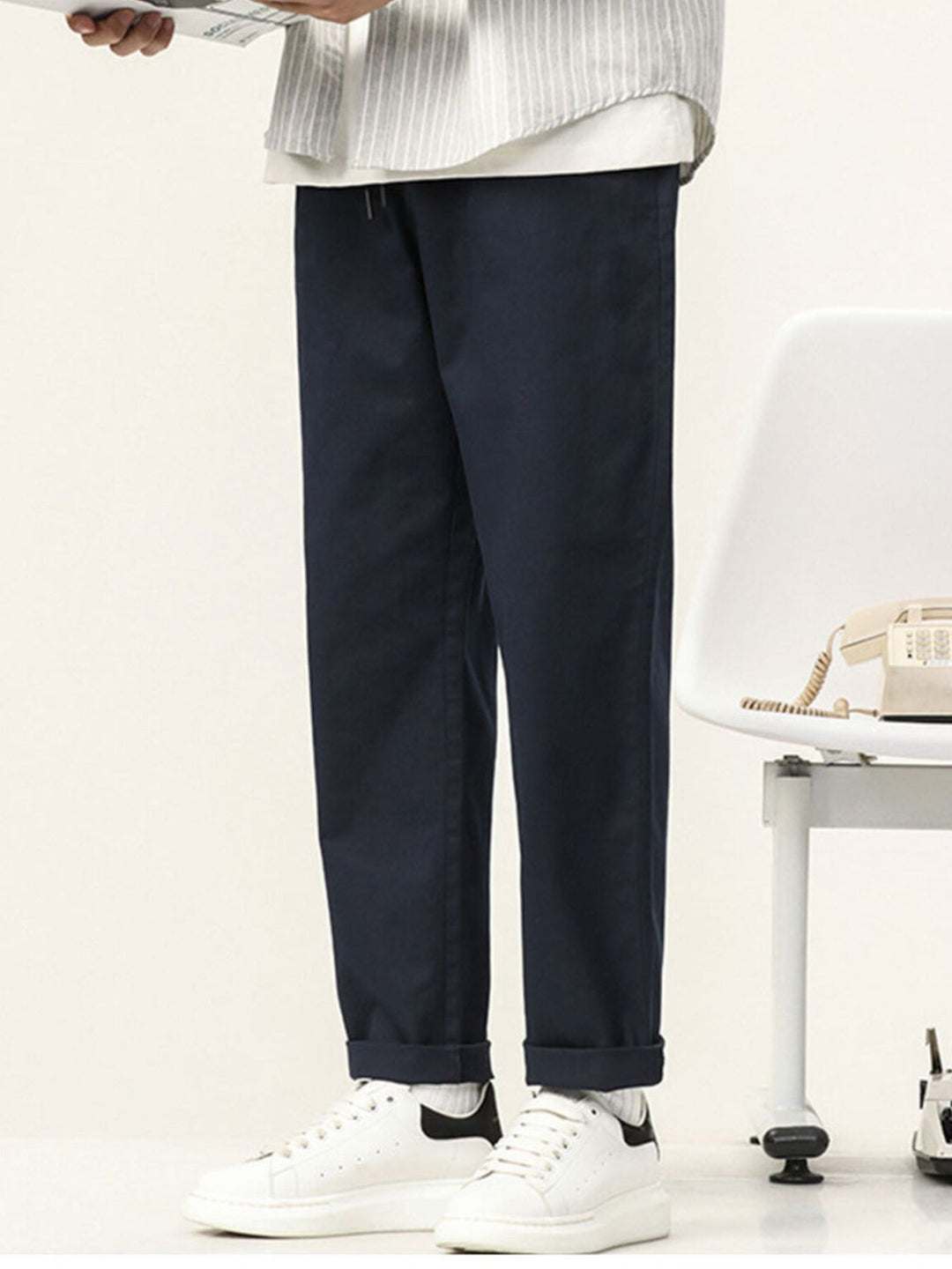 Men's Plus Size Casual Straight-Leg Pants
