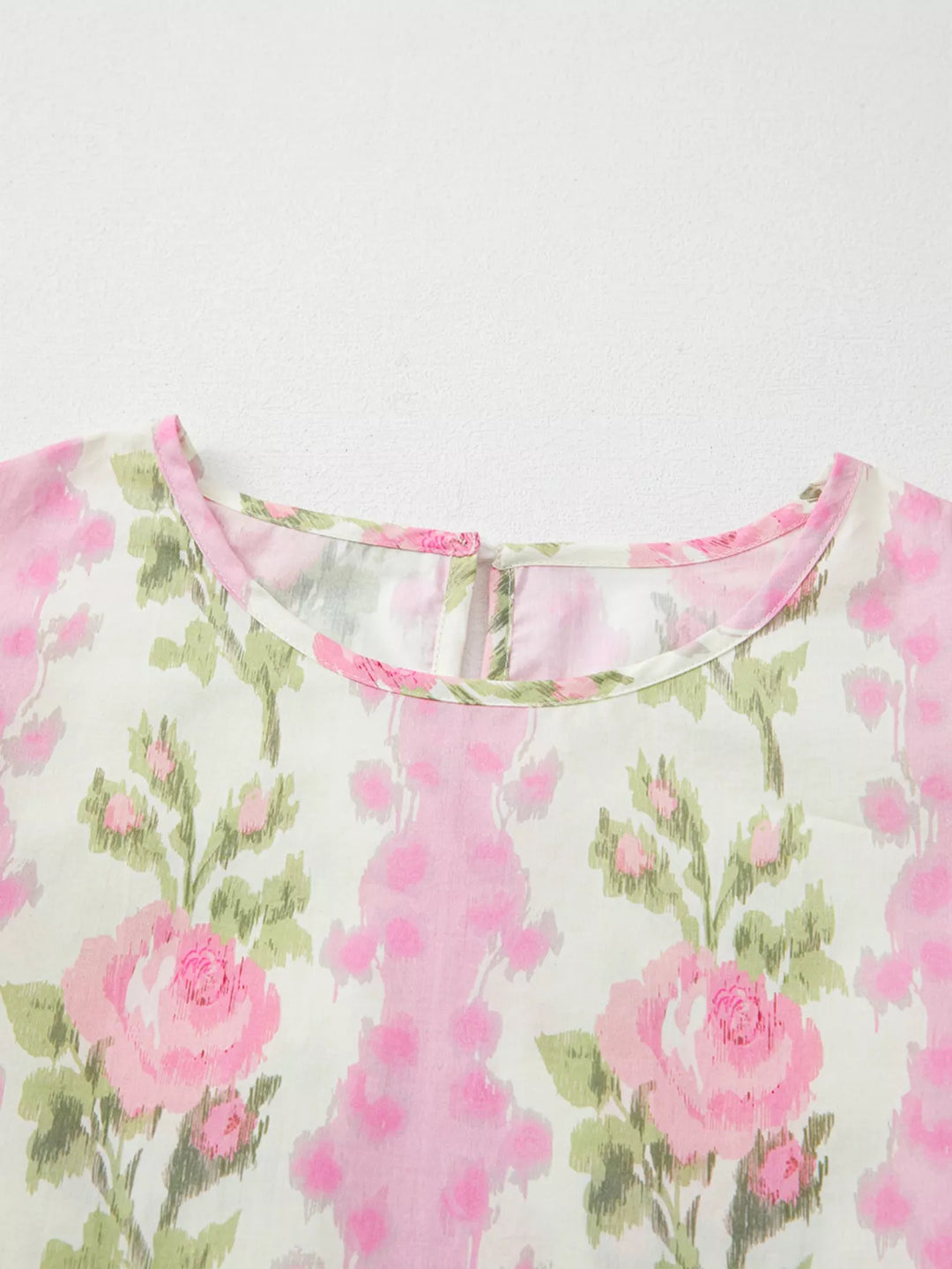 Floral Ruffle Sleeve Blouse