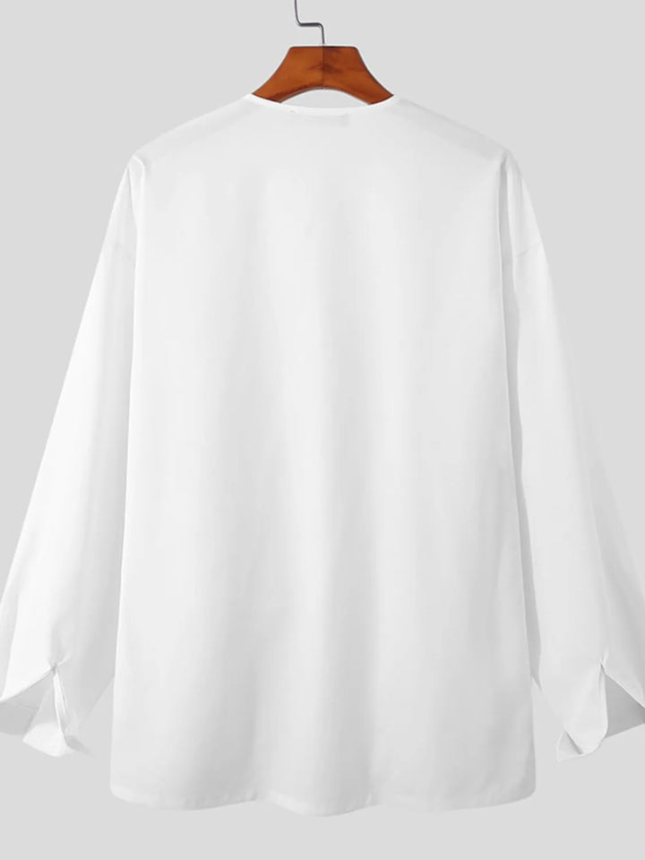 Men's Full Size Long Sleeve Casual Shirt Plus Size