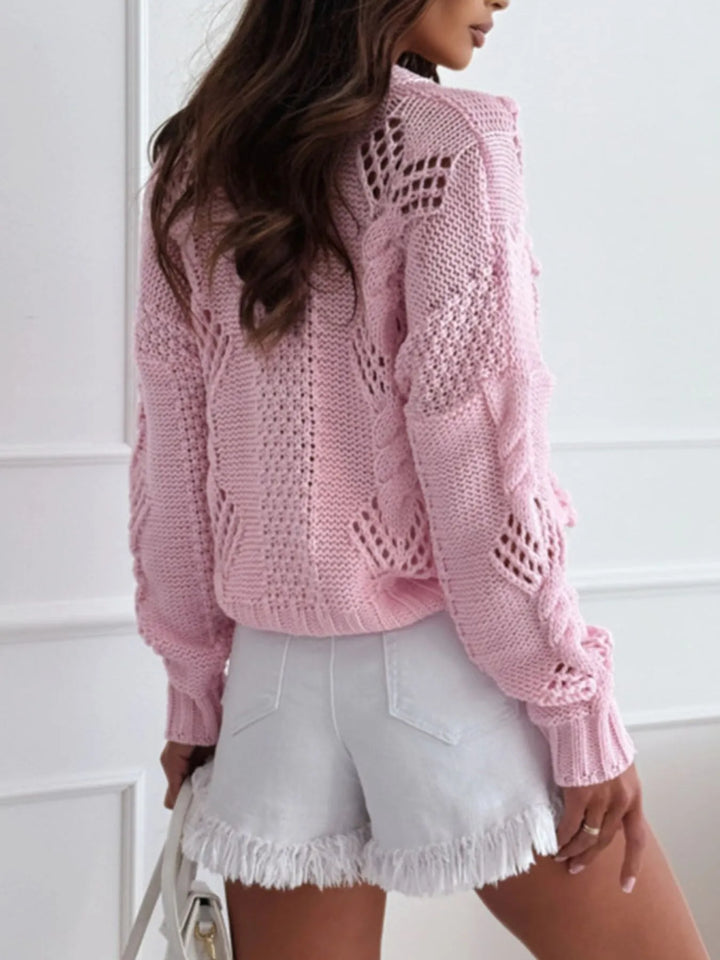 Button Up V-Neck Cardigan