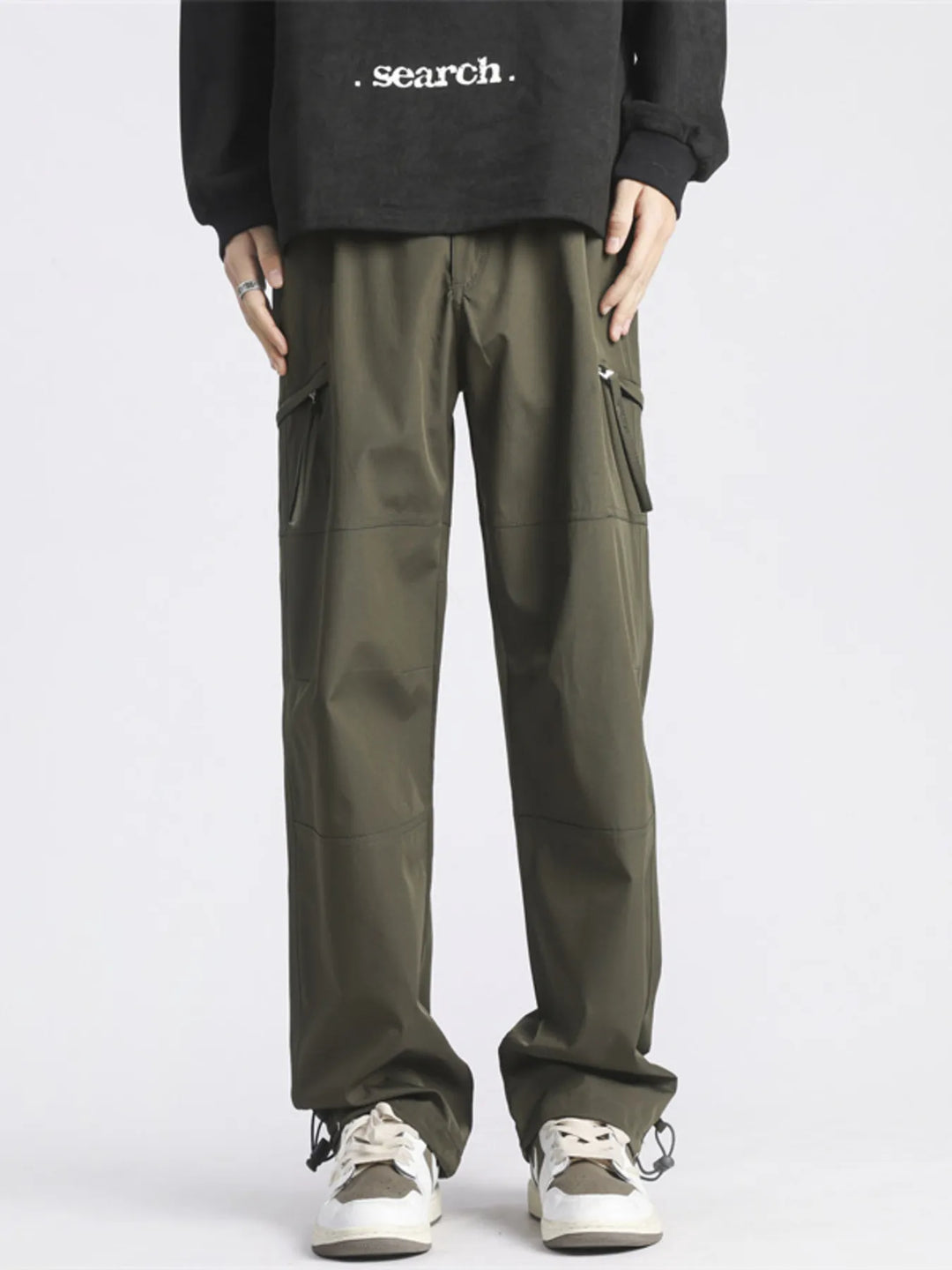 Men's Full Size Wide Leg Cargo Pants Plus Size